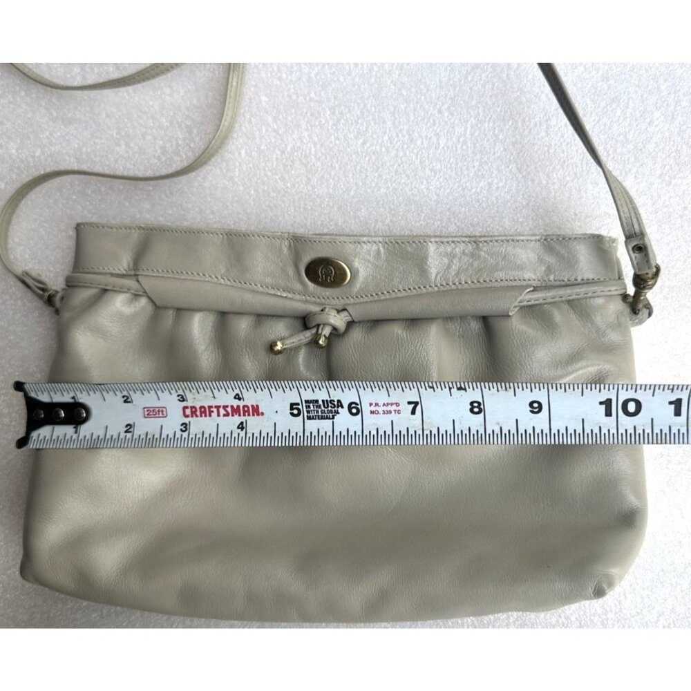 Vintage Etienne Aigner Taupe Leather Crossbody Bag - Picture 8 of 11